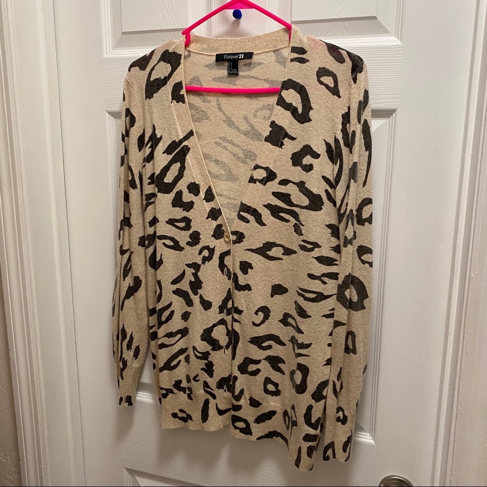 Leopard Cardigan *like new*